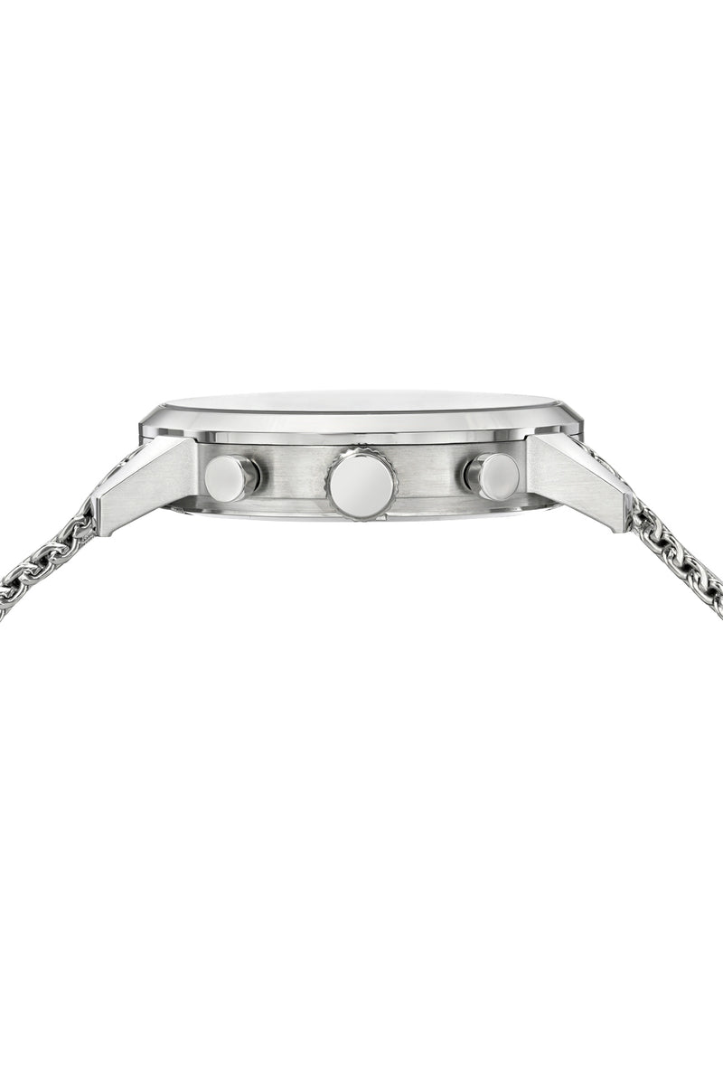 Porsamo Bleu Simon Luxury Chronograph Men's Stainless Steel Watch, Sil