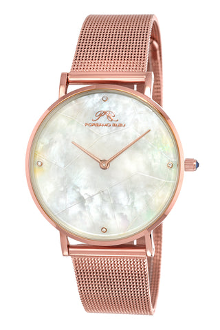 Porsamo Bleu Paloma luxury diamond women's watch, interchangeable bands, rose, white, grey 851CPAS