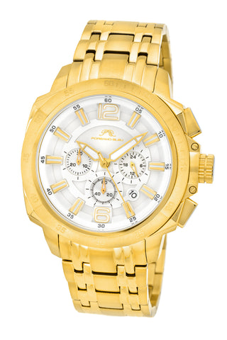 Porsamo Bleu Olivier luxury chronograph men's stainless steel watch, gold 321BOLS