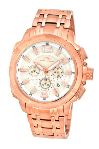 Porsamo Bleu Olivier luxury chronograph men's stainless steel watch, rose 321COLS