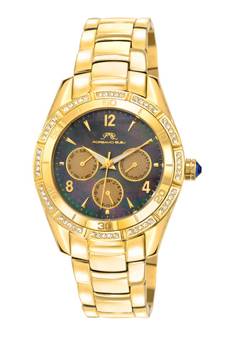 Porsamo Bleu Valentina luxury women's stainless steel watch, gold, black 542BVAS