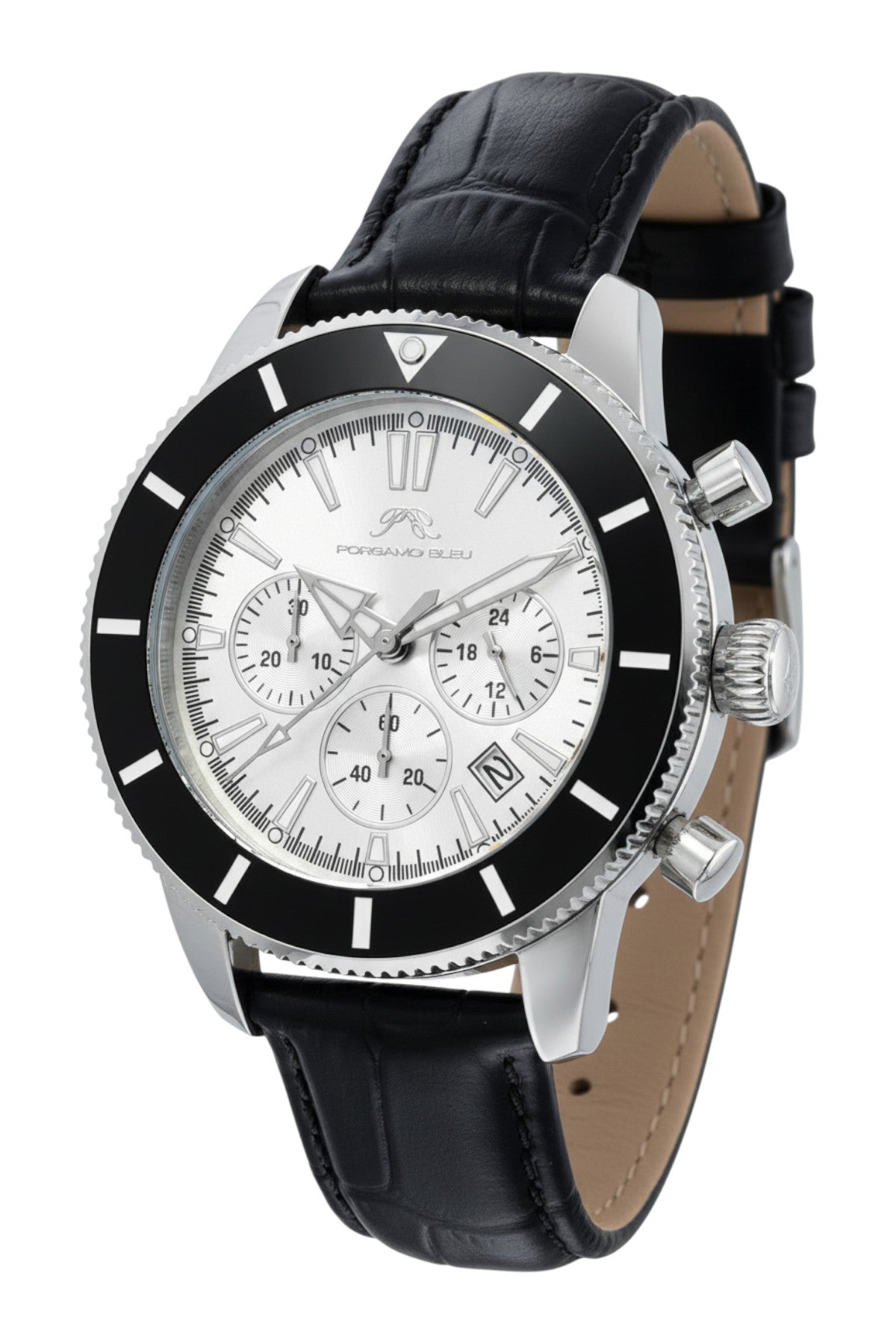 Porsamo Bleu Brandon Luxury Chronograph Men's Genuine Leather Band Wat