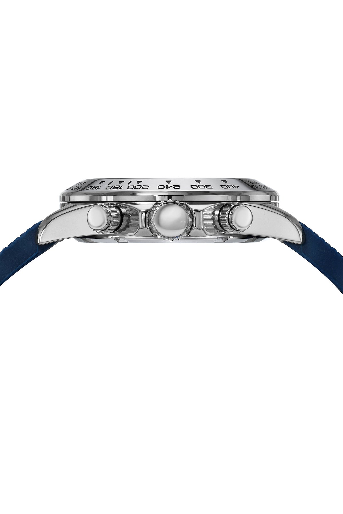Porsamo Bleu Preston Sport Luxury Multifunction Men's Silicone Watch, Silver and Blue 1034APRR