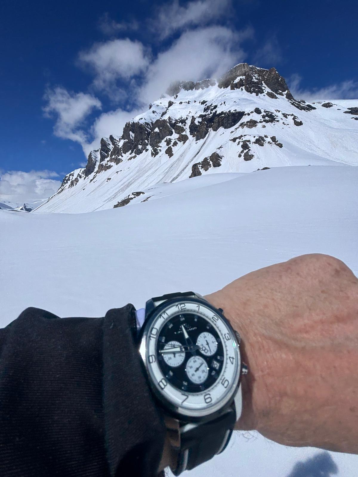 Porsamo Bleu Arthur Luxury Chronograph Men's Silicone Strap Watch, Silver, Black, White 1092BARR
