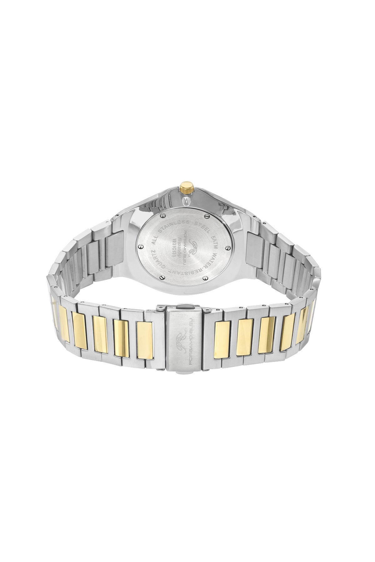 Porsamo Bleu Alexander Luxury Men's Stainless Steel Watch, With Silver Sunray Dial, Two-Tone 1231CALS