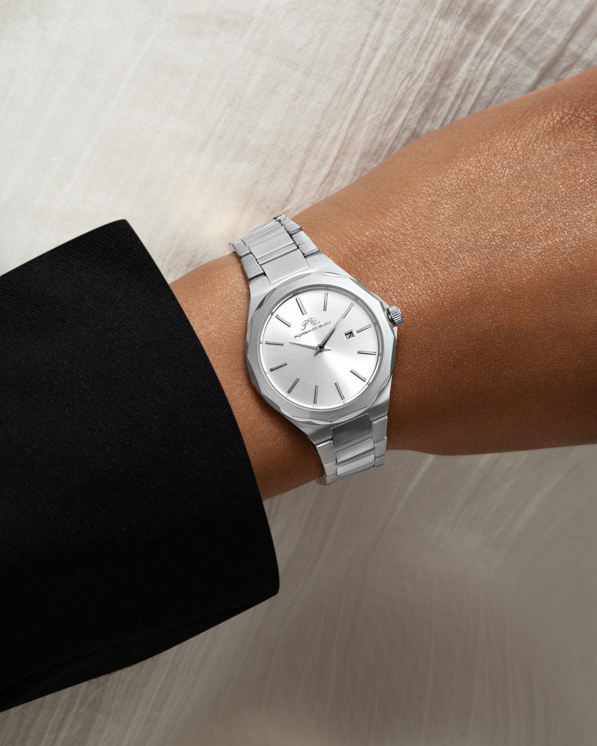 Porsamo Bleu Victoria Luxury Women's Stainless Steel Watch, With Silver Sunray Dial, Silver, 1241AVIS