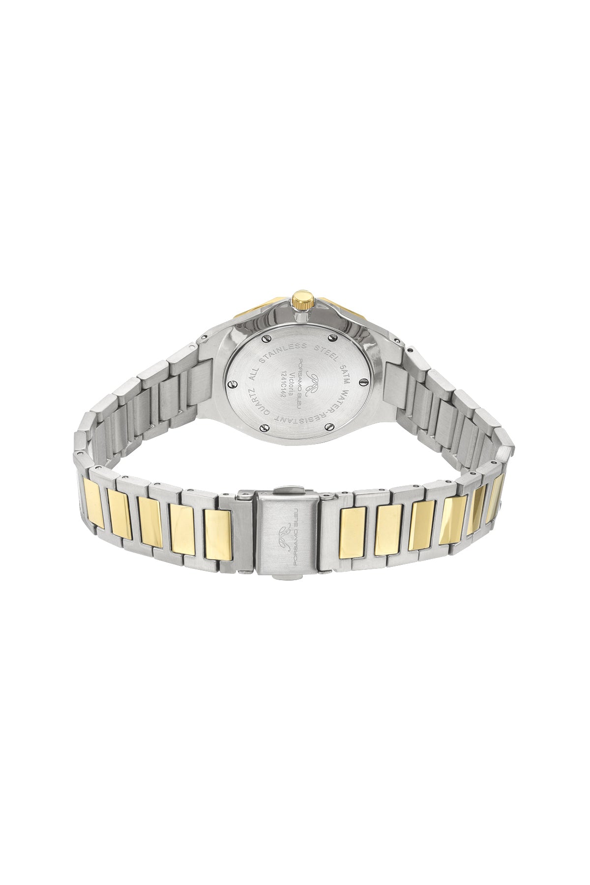 Porsamo Bleu Victoria Luxury Women's Stainless Steel Watch, With Silver Sunray Dial, Two-Tone, 1241CVIS