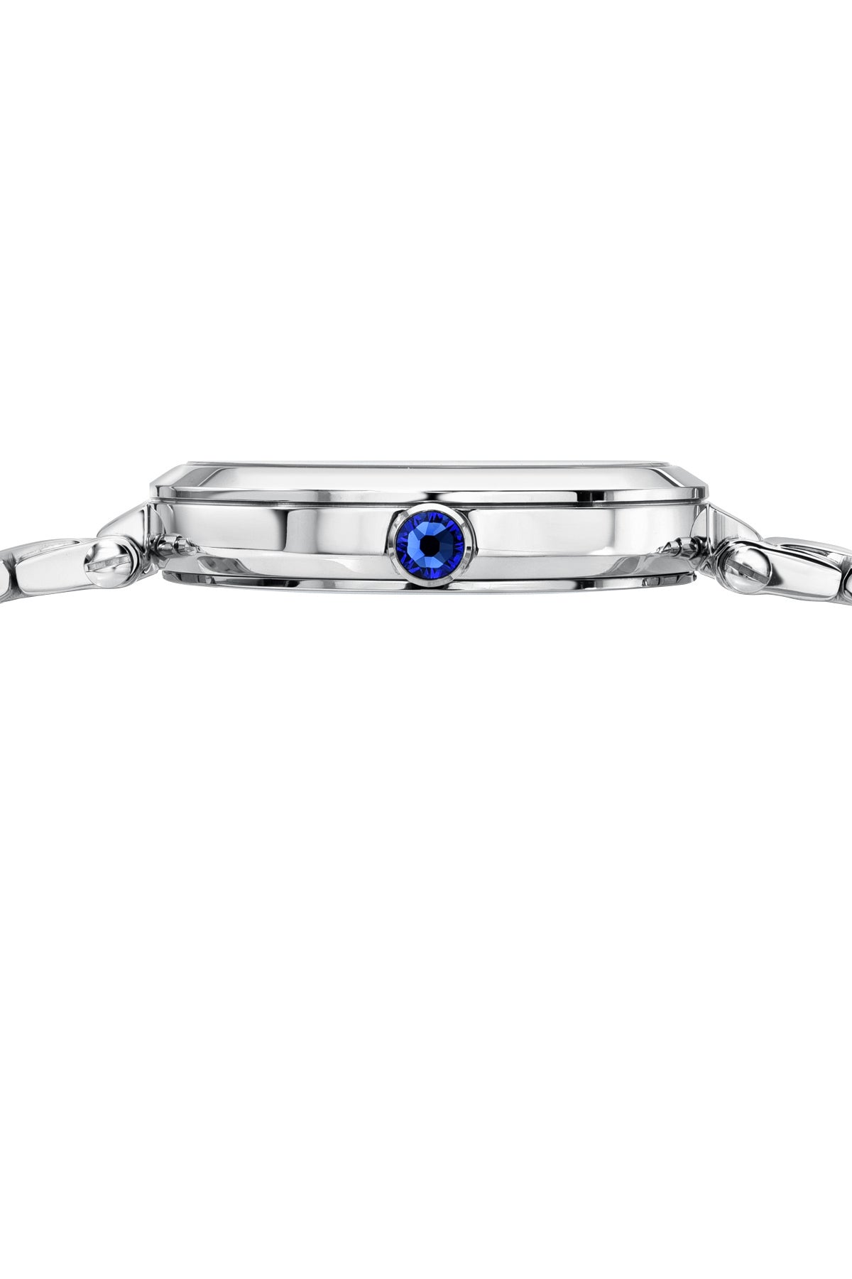Porsamo Bleu Natalie Luxury Women's Stainless Steel Watch, With White Guilloche Dial, Silver, 1251ANAS