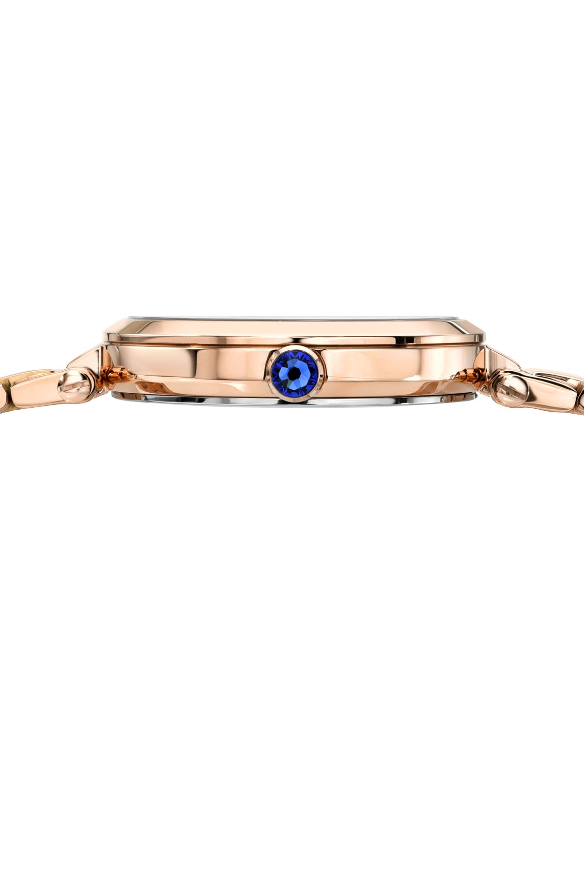 Porsamo Bleu Natalie Luxury Women's Stainless Steel Watch, With White Guilloche Dial, Rose, 1251CNAS