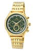 Porsamo Bleu Charlie Luxury Multifunction Men's Stainless Steel Watch, With Green Dial, Gold, Green 1261FCHS