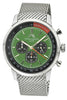 Porsamo Bleu Simon  Luxury Chronograph Men's Stainless Steel Watch, Silver, Black, Green 1322CSIS