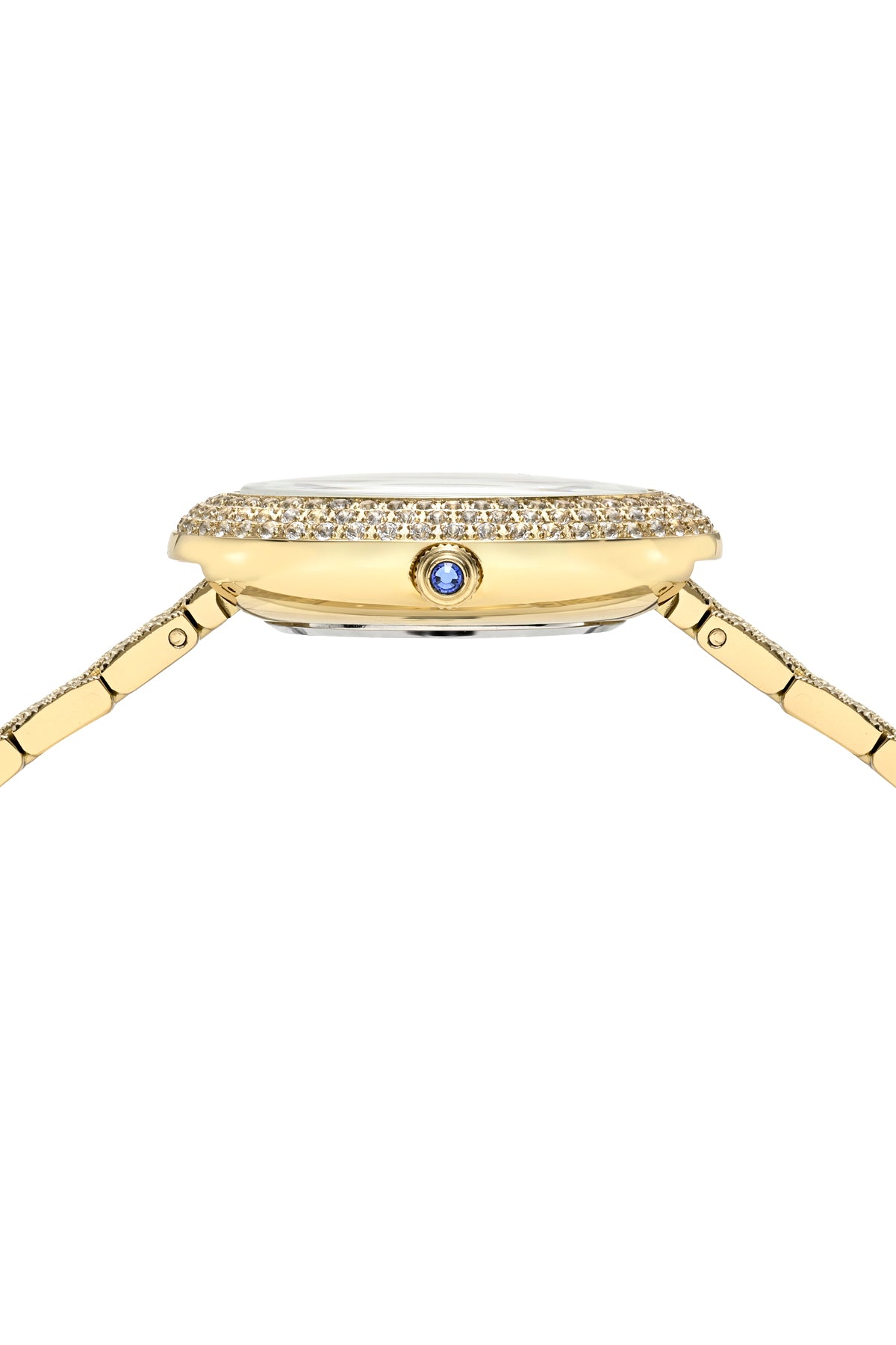 Porsamo Bleu Angelica Luxury Women's Oval And Topaz Stainless Steel Watch, Gold Tone 1342BANS