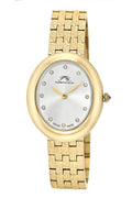 Porsamo Bleu Angelica Luxury Women's Oval Stainless Steel Watch, Gold Tone 1343BANS