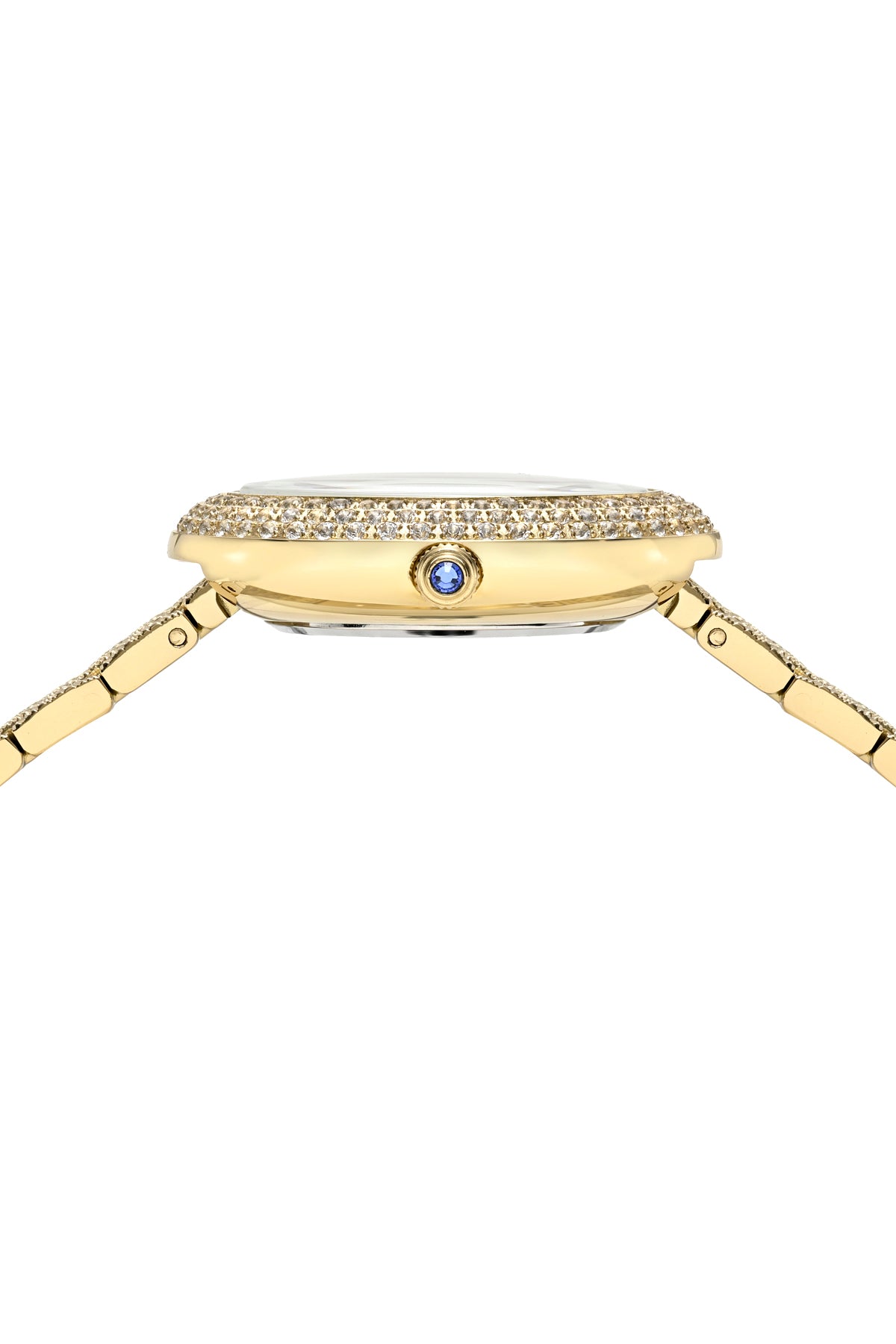 Porsamo Bleu Angelica Luxury Women's Oval And Topaz Stainless Steel Watch, Gold Tone 1344BANS