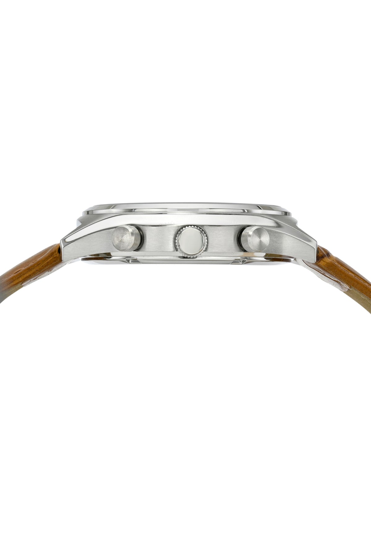 Porsamo Bleu Dylan Luxury Men's Watch, Genuine Leather Band Silver And Brown 873ADYL