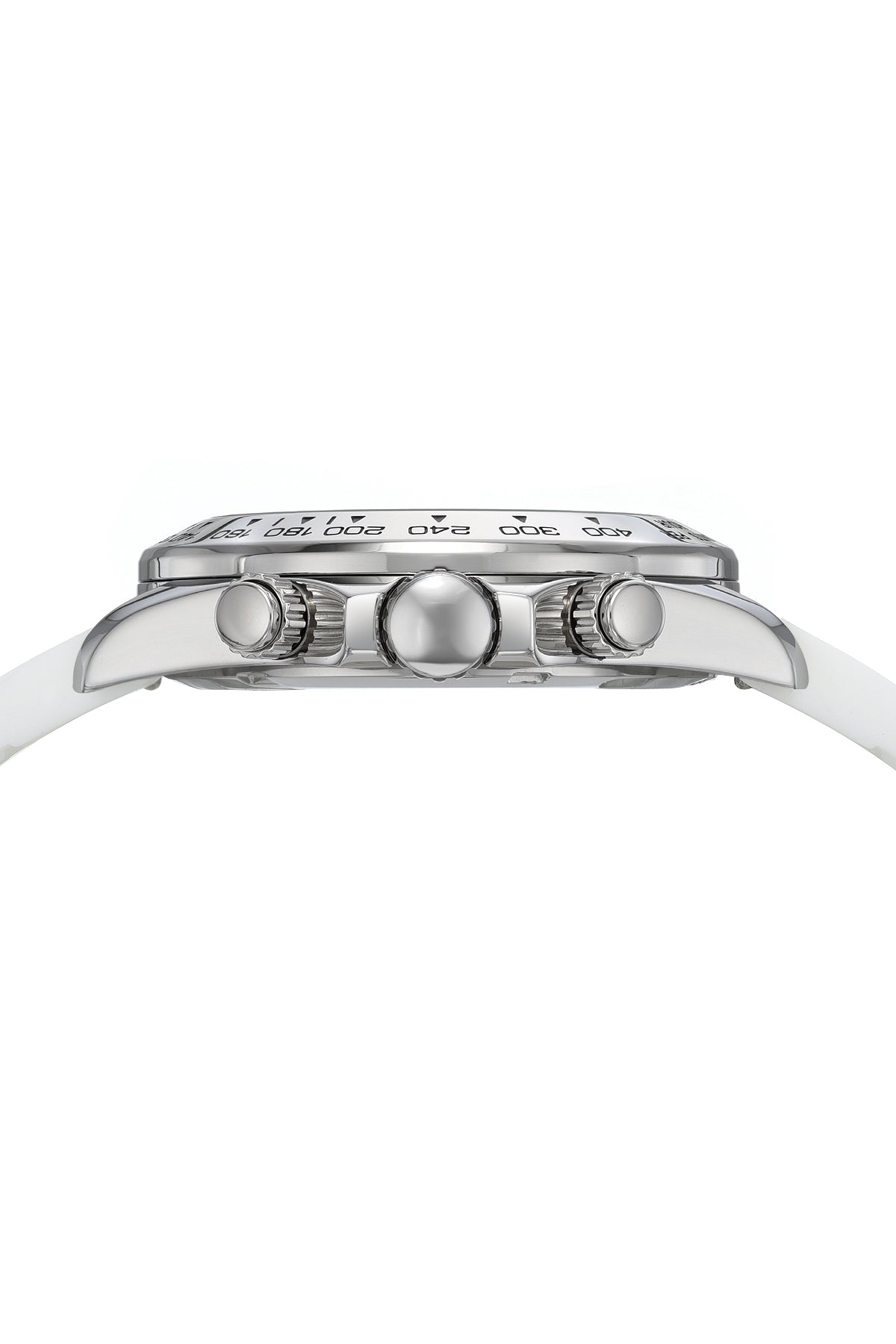 Porsamo Bleu Alexis Sport Luxury Women's Stainless Steel And Silicone Watch, Silver And White, 923AALR