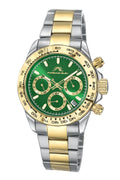 Porsamo Bleu Alexis Luxury Women's Stainless Steel Watch, Two Tone, Green 925BALS