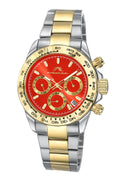 Porsamo Bleu Alexis Luxury Women's Stainless Steel Watch, Two Tone, Raspberry Red 925CALS
