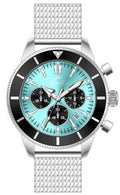 Porsamo Bleu Brandon luxury chronograph men's stainless steel watch, silver, blue 1011DBRS