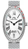 Porsamo Bleu Eloise Luxury Women's Oval And Topaz Stainless Steel Mesh Bracelet Watch, Silver Tone 1352AELS