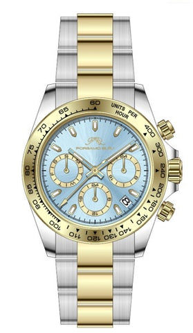 Porsamo Bleu Alexis Luxury Women's Stainless Steel Watch, Two Tone, Ice Blue 925AALS
