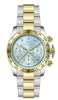 Porsamo Bleu Alexis Luxury Women's Stainless Steel Watch, Two Tone, Ice Blue 925AALS
