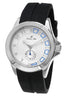 Porsamo Bleu Soho luxury men's watch, silicone strap, silver, black 044ASOR
