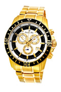 Porsamo Bleu Grand Prix Noir Luxury Chronograph Men's Stainless Steel Watch, Gold, Black 091BGPS