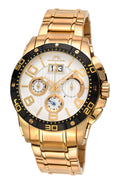 Porsamo Bleu Francoise Luxury Chronograph Men's Stainless Steel Watch, Gold, Black, White 243BFRS