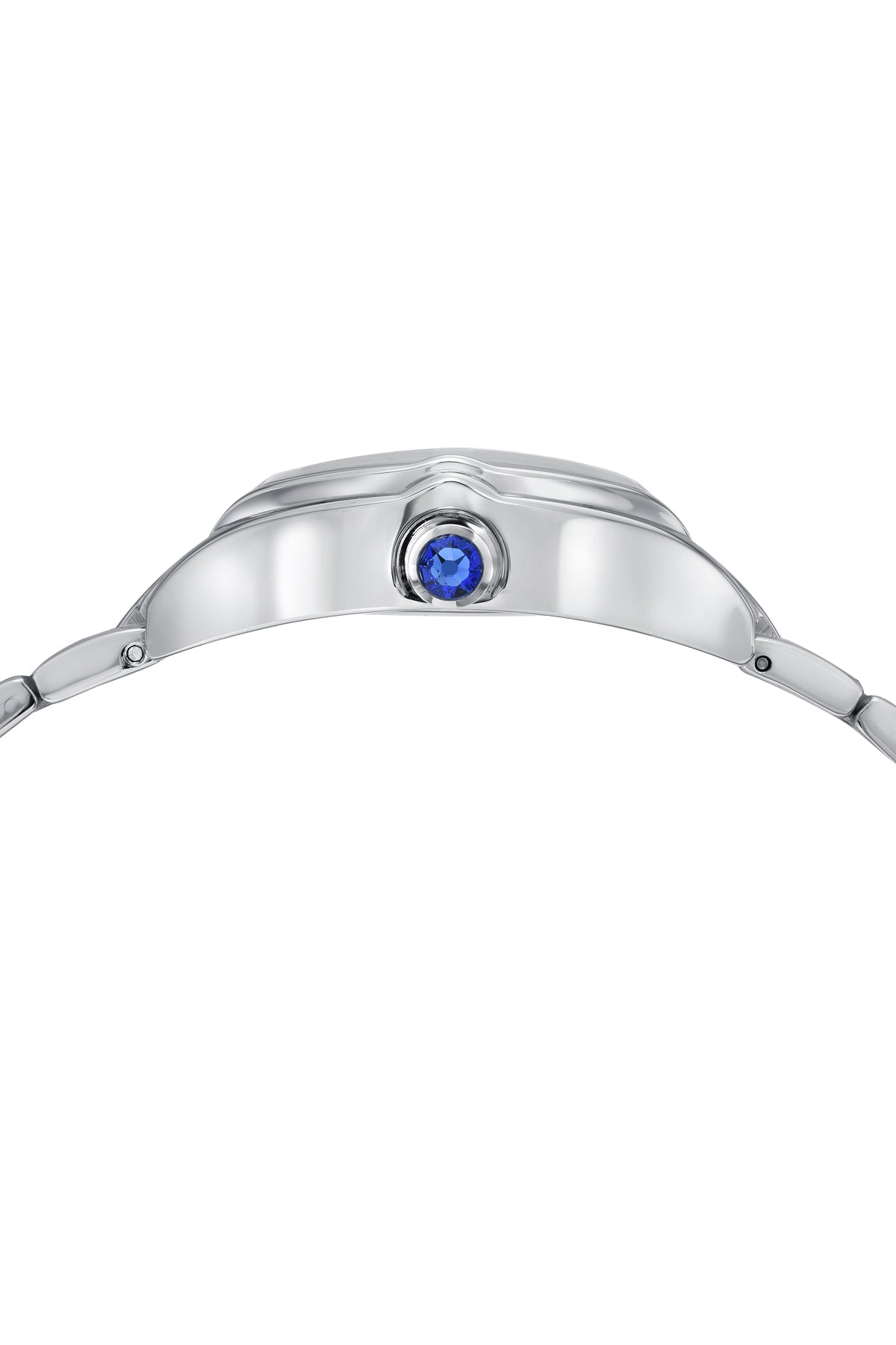 Porsamo Bleu Celine Luxury Tonneau Shaped  Women's Stainless Steel Watch, Silver, Baby Blue 1001CCES