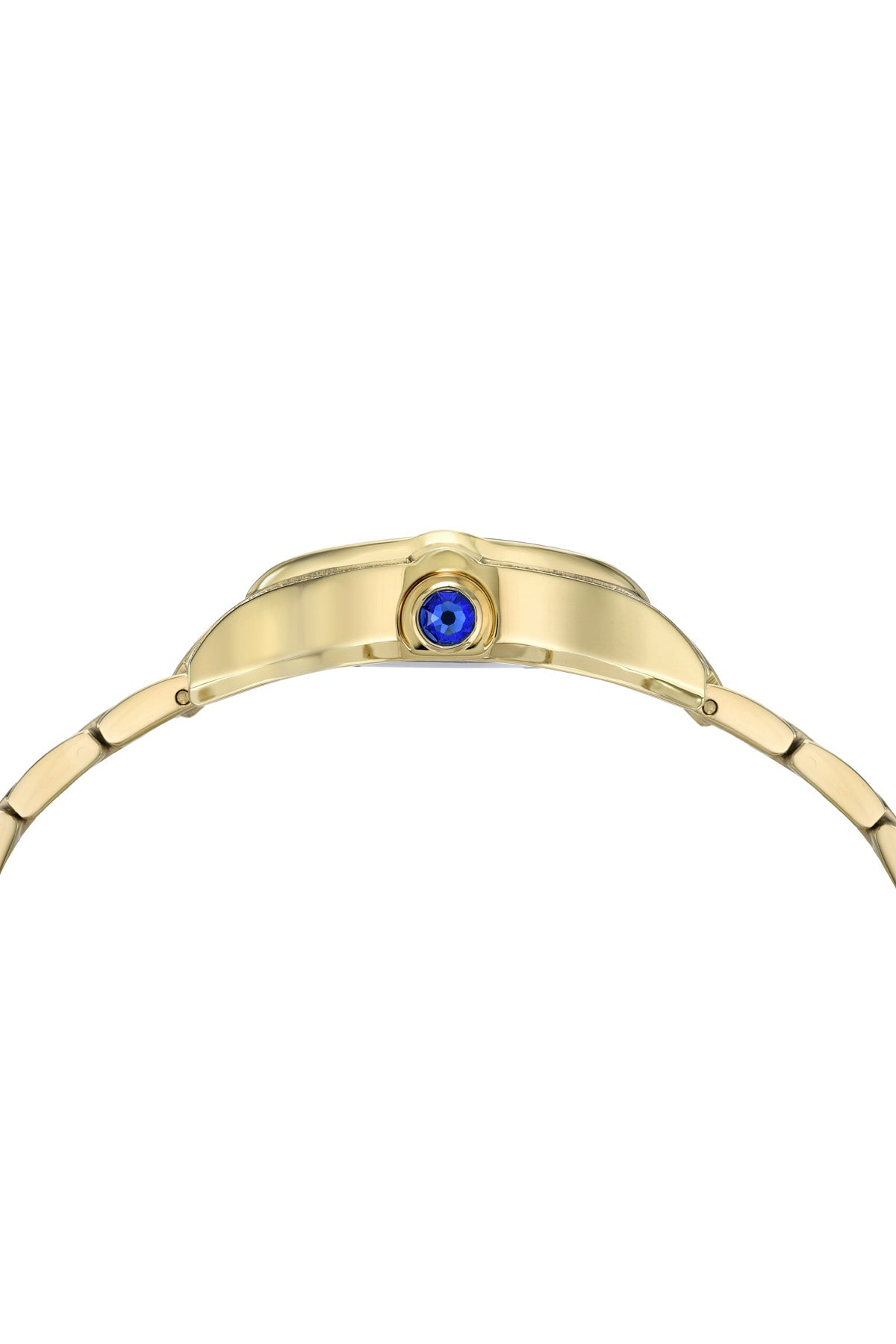 Porsamo Bleu Celine Luxury Tonneau Shaped Women's Crystal Set Bezel Stainless Steel Watch, Gold, 1002DCES