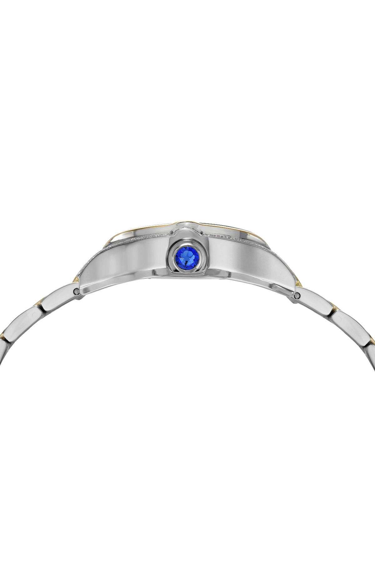 Porsamo Bleu Celine Luxury Tonneau Shaped Women's Crystal Set Bezel Stainless Steel Watch, Two Tone, 1002ECES