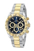 Porsamo Bleu Preston Luxury Multifunction Men's Stainless Steel Watch, Silver, Gold, Blue 1033CPRS