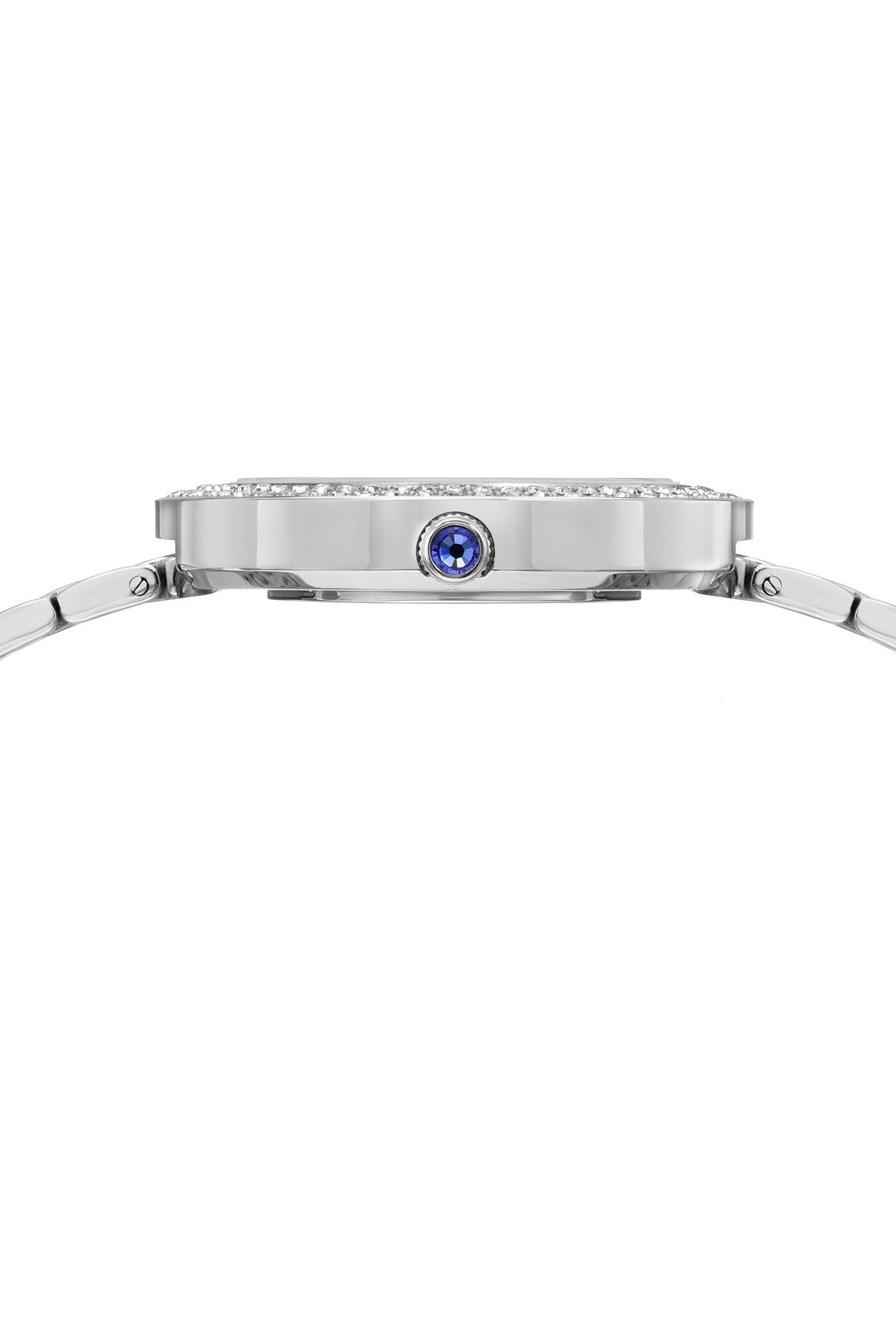 Porsamo Bleu Serena Luxury Women's Crystal Set Bezel Stainless Steel Watch, Silver 1041ASES
