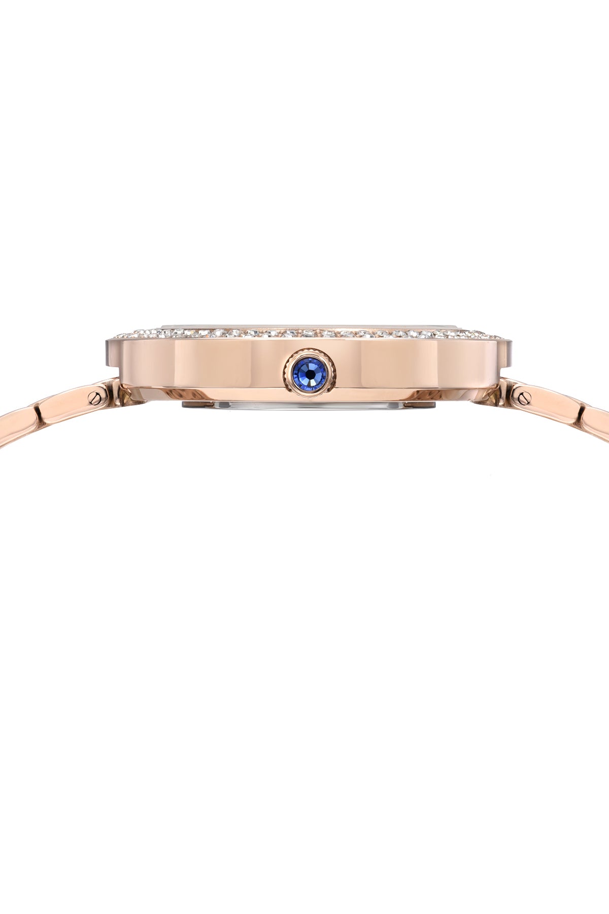 Porsamo Bleu Serena Luxury Women's Crystal Set Bezel Stainless Steel Watch, Rose 1041CSES