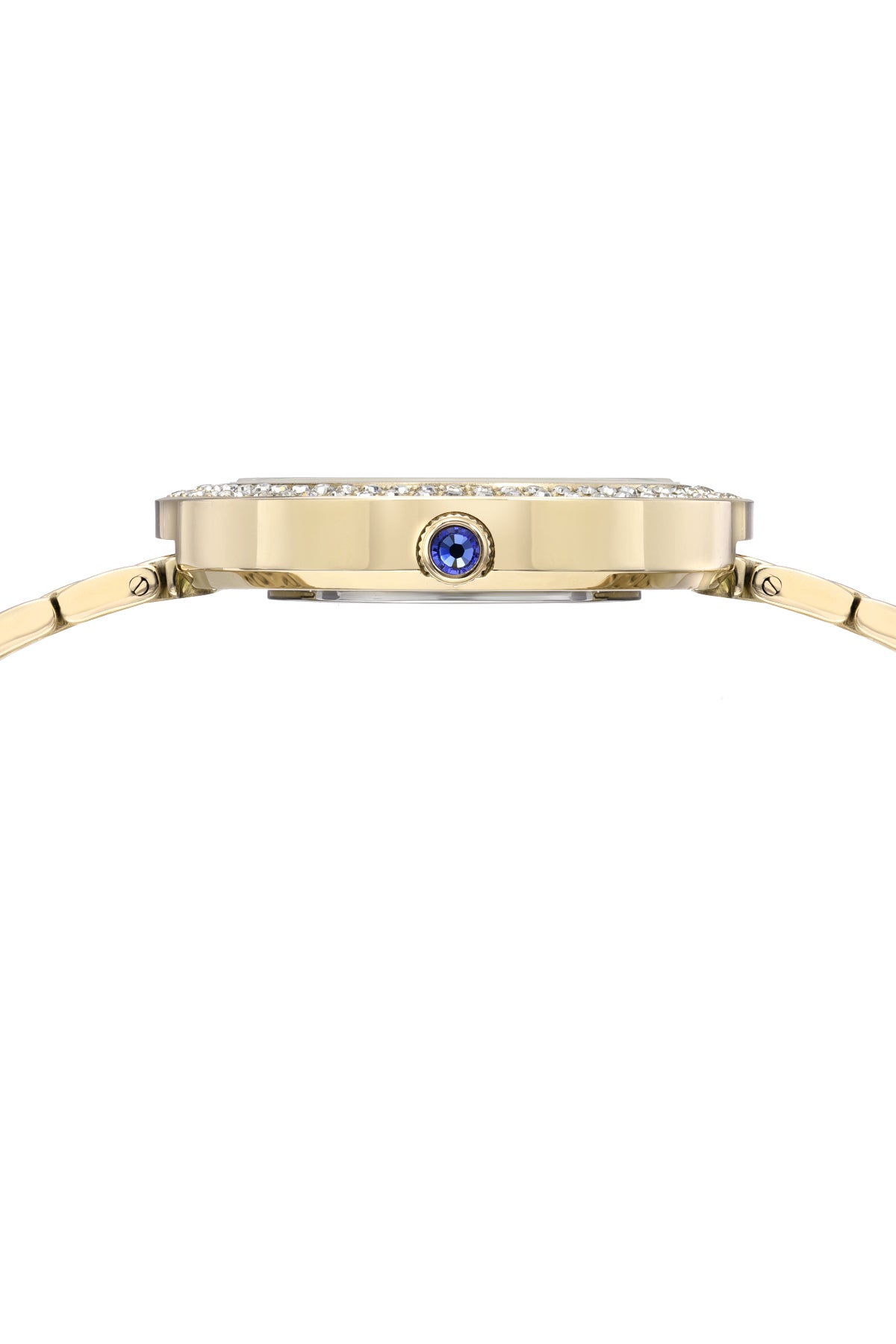 Porsamo Bleu Serena Luxury Women's Crystal Set Bezel Stainless Steel Watch, Gold, Blue 1042BSES