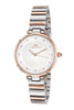 Porsamo Bleu Lilian Luxury Topaz Women's Stainless Steel Watch, Silver, Rose Pink 1062CLIS