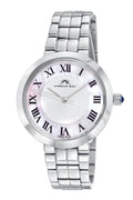 Porsamo Bleu Helena Luxury Women's Stainless Steel Watch, Silver, White 1071AHES