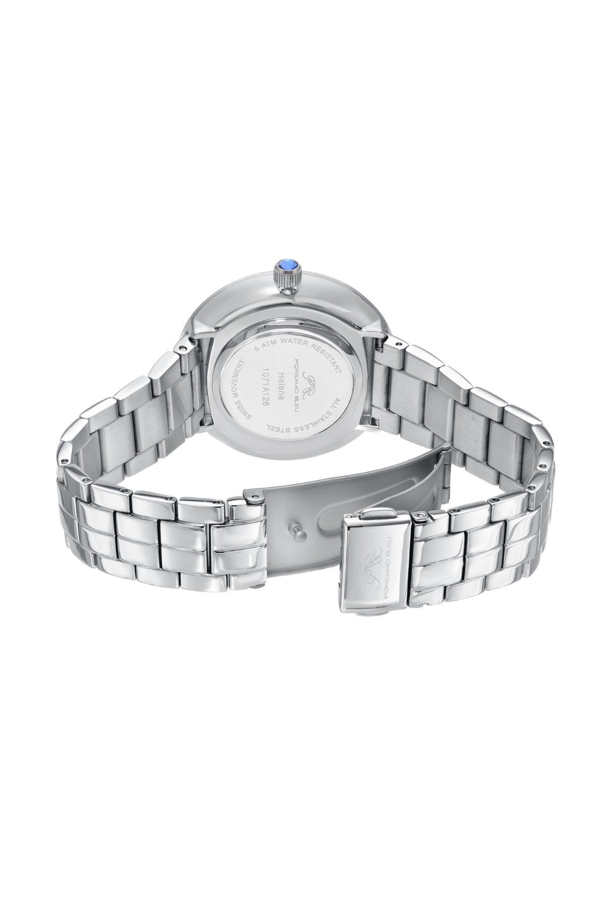 Porsamo Bleu Helena Luxury Women's Stainless Steel Watch, Silver, White 1071AHES