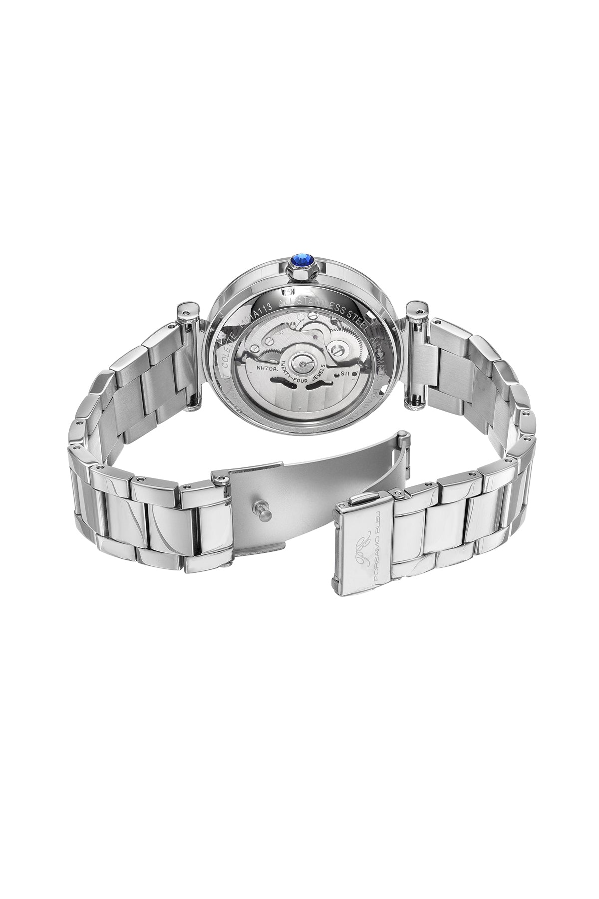 Porsamo Bleu Colette Luxury Automatic Women's Stainless Steel Watch, Silver 1101ACOS