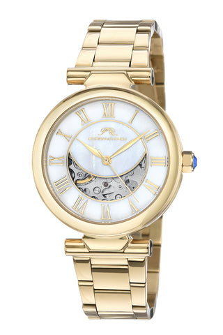 Porsamo Bleu Colette Luxury Automatic Women's Stainless Steel Watch, Gold 1101BCOS