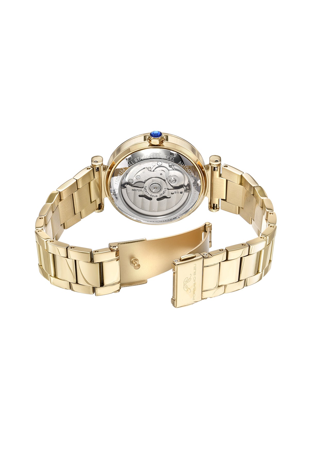 Porsamo Bleu Colette Luxury Automatic Women's Stainless Steel Watch, Gold 1101BCOS