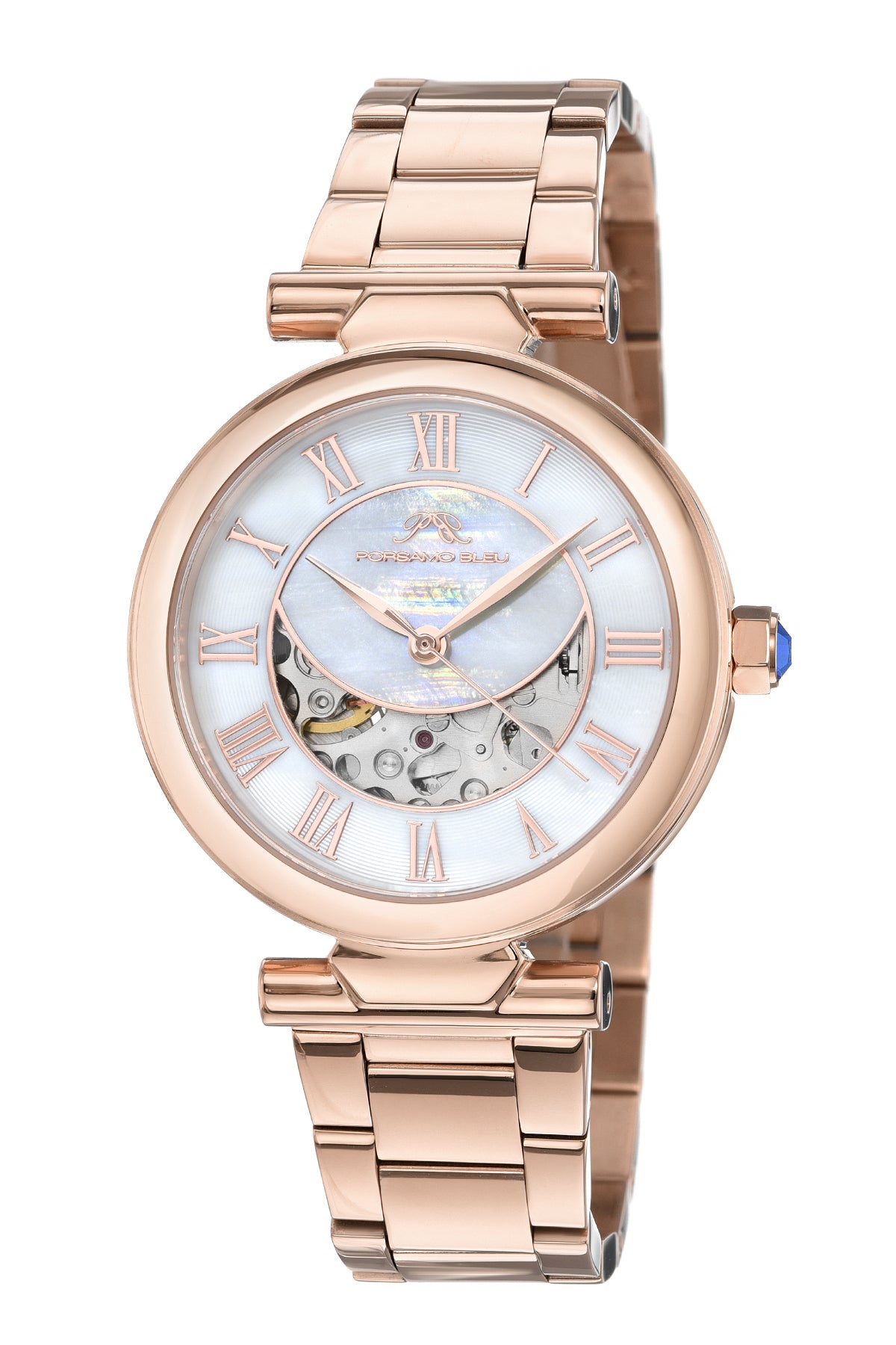 Porsamo Bleu Colette Luxury Automatic Women's Stainless Steel Watch, Rose 1101CCOS