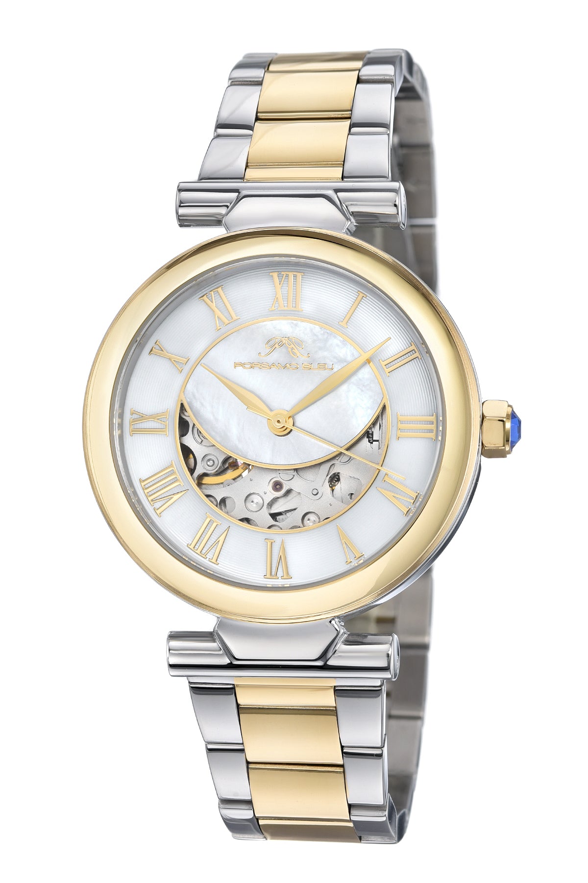 Porsamo Bleu Colette Luxury Automatic Women's Stainless Steel Watch, Gold, Silver 1101DCOS