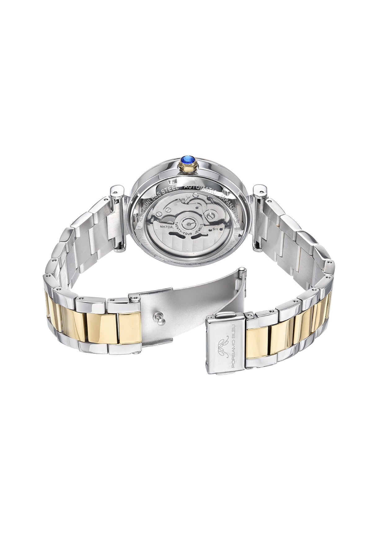 Porsamo Bleu Colette Luxury Automatic Women's Stainless Steel Watch, Gold, Silver 1101DCOS