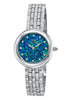 Porsamo Bleu Charlize Luxury Opal Women's Stainless Steel Watch, Silver 1111ACHS