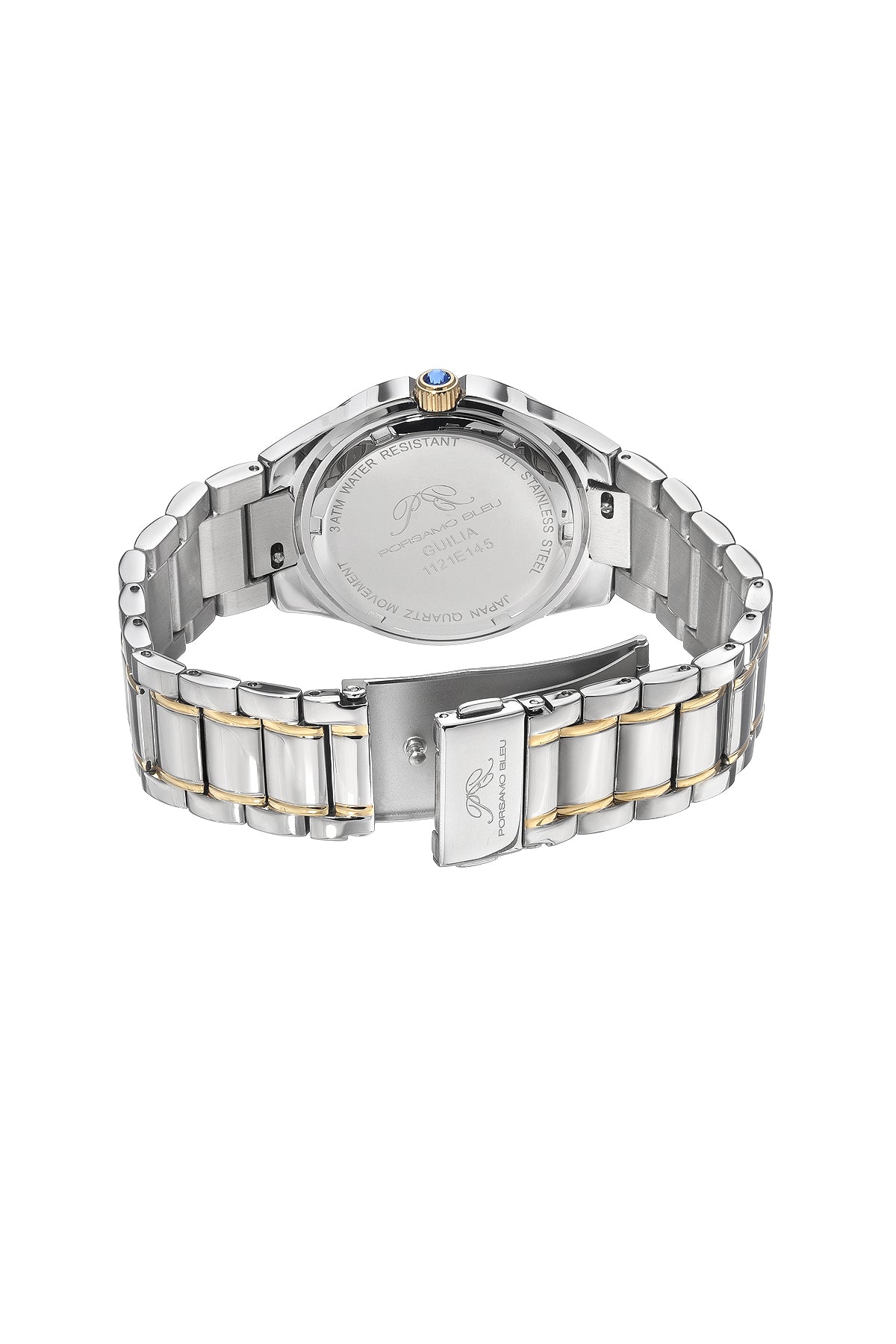 Porsamo Bleu Guilia Luxury Women's Stainless Steel Watch, Interchangeable Bands, Gold, Silver, White 1121EGUS
