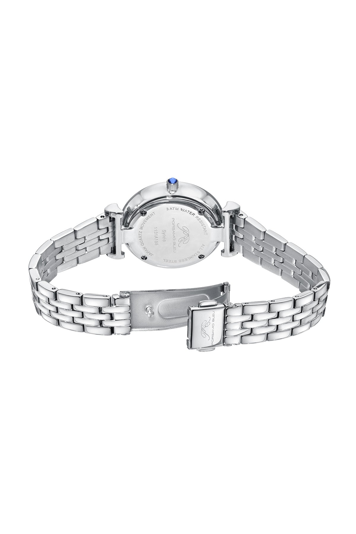 Porsamo Bleu Sylvie Luxury Women's Stainless Steel Watch, Silver, Abalone Dial 1131ASYS