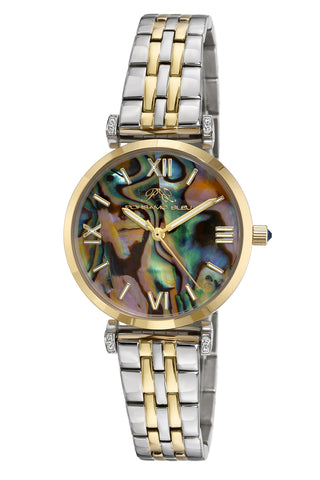 Porsamo Bleu Sylvie Luxury Women's Stainless Steel Watch, Two Tone, Abalone Dial 1131DSYS