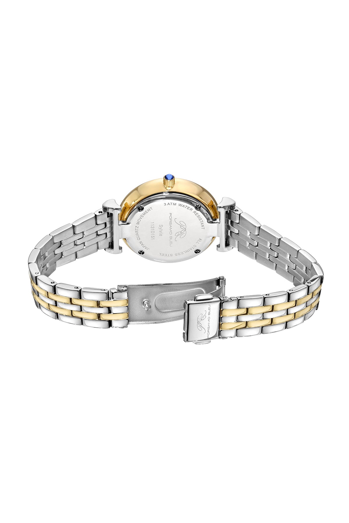 Porsamo Bleu Sylvie Luxury Women's Stainless Steel Watch, Two Tone, Abalone Dial 1131DSYS
